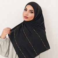 Voile musulman en gros pour femmes, en mousseline 170x55cm, foulard long imprimé sérigraphié, réversible, durable, respirant et doux pour l'extérieur