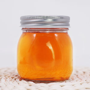 Frasco de Vidrio Auténtico de 250ml/500ml para Miel con Tapa de Aluminio, Diseño Personalizado para Almacenamiento de Nido de Pájaro, Aceites de Frutas, Especias, Dulces, Forma de Tornillo - Product Image 1