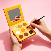 Qualité Logo Personnalisé Cosmétique Métal Holographique Yeux Maquillage Marque Privée Bio Shimmer Mat 9 Couleur Palette De Fard À Paupières