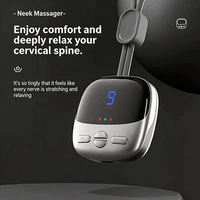 Gesundheitspflege Nackenmassagegerät Mini Taschenformat Zervikalmassagegerät 9 Geschwindigkeiten 3 Stufen Wärme Vibration EMS Puls Nackenstützgerät