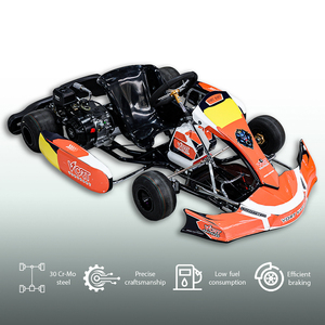 Kart à essence Monte Junior pour jeunes, 4 temps, course en plein air avec essieu arrière renforcé de 40 mm pour une puissance sans perte et une stabilité accrue - Product Image 1