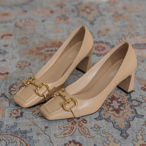 Nuevo Estilo 2026, Zapatos de Tacón Bajo de Piel Vacuna Genuina, Cómodos, con Punta en Pico, Unisex, Resistentes al Agua - Product Image 3