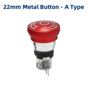 Bouton d'arrêt d'urgence à tête champignon LA38-11ZS, auto-bloquant, LAY37 XB2, accessoire d'ascenseur BS542C - Product Image 1