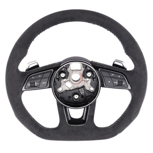Volant sport en cuir pour <span class=keywords><strong>Audi</strong></span> TT S4 RS5/RS3 R8/Q5 S5 B9 8v B8 S3 A7/A5/A4 C7 A3 Q3 A6 C6 A8 - Product Image 1