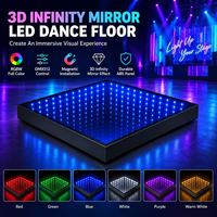 ABS Magnetisches Infinity-Spiegelpanel 3D-Effekt LED-Matrix-Licht Tanzfläche Bühnenlicht-Set RGBW DMX512