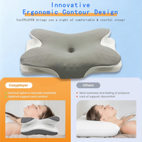 Oreiller ergonomique en mousse à mémoire de forme JYM pour dormir, protection cervicale avec soutien lombaire à récupération lente pour la tête et le cou