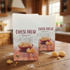 Sacs en plastique PET à fond plat personnalisés pour croissants surgelés, <span class=keywords><strong>pain</strong></span> <span class=keywords><strong>et</strong></span> aliments congelés, sans fermeture éclair, vente en gros - Product Image 1