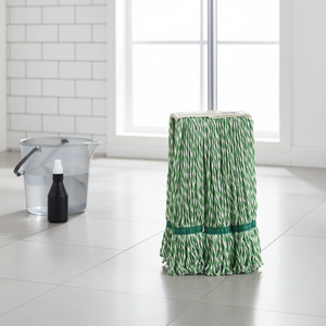 MOP IN MICROFIBRA KENTUCKY PER LAVORI UMIDI 200 Grs. BIANCO/VERDE (scatola da 30 pezzi) ALTA QUALITÀ E LUNGA DURATA - Product Image 3