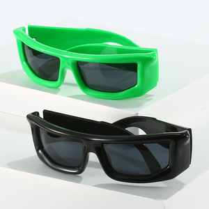 Gafas de Sol Deportivas Y2K con Espejo Azul, Personalizadas, de Moda, para Hombre, de Alta Calidad, Estilo Vintage, Hip Hop, Punk - Product Image 5