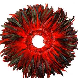 Piume di <span class=keywords><strong>Gallo</strong></span> Naturali Tinte di Nero Economiche, Mezza Piuma Bronzo Iridescente per <span class=keywords><strong>Costumi</strong></span> di Carnevale e Decorazioni - Product Image 6