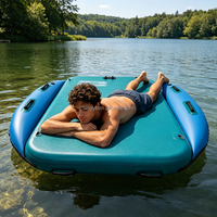 Plateforme de pêche gonflable Hailebao en PVC, plateforme flottante portable, bateau pliable, quai flottant, résistant à l'eau, durable