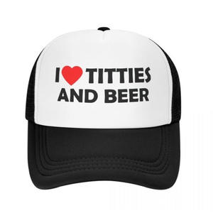 หมวกตาข่ายทรูเกอร์พิมพ์ลายเบียร์ใหม่หมวกแก๊ปกันแดดเบสบอลระบายอากาศได้ดีปัก3D สำหรับชุดลำลองฤดูร้อน - Product Image 6