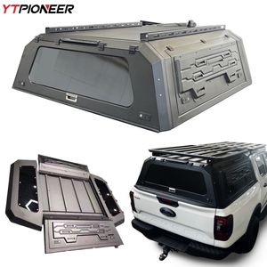 Cubierta de Caja de Camioneta para Ford Ranger T6 PX <span class=keywords><strong>Doble</strong></span> Cabina <span class=keywords><strong>2018</strong></span> 2019 2020, Carcasa Impermeable de Aluminio para Camioneta - Product Image 1