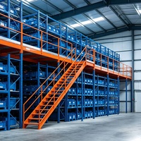 Plateforme de travail modulaire robuste pour entrepôt avec protection anticorrosion et rayonnage à palettes, conception gratuite