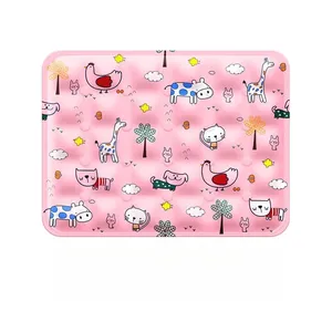 Alfombra refrescante <span class=keywords><strong>de</strong></span> lino para mascotas, colchoneta <span class=keywords><strong>de</strong></span> hielo transpirable para dormir, disipación <span class=keywords><strong>de</strong></span> calor para gatos y perros pequeños y medianos - Product Image 1
