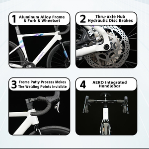 Vélo de route en aluminium AURIGA, frein à disque hydraulique, 700c, 24 vitesses, complet, AURIGA-24S, vélo de route 700c, AURIGA-24S - Product Image 2