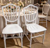 Chaise empilable en PP blanc, chaise de banquet en plastique pour mariage, fête, hôtel, événement, vente en gros