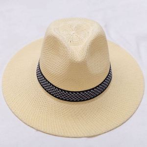 Design Promotion Factory Straw Cowboy <b>Hats</b> Directly Sale Moderate Price Mens Custom Summer Cowboy Straw <b>Hat</b> with Leather Strap - Product Image 3