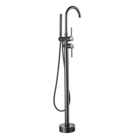 Grifo de Bañera Empotrado de Cobre Pulido Electrochapado con Válvula de Cerámica, Diseño Moderno y Sencillo, para Ducha Caliente