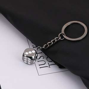 Dice Metal Keychain Zinc Alloy Plated <b>Car</b> <b>Key</b> Accessory DIY Jewelry Pendant - Product Image 4