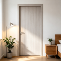 Porte d'entrée en bois massif ignifuge, insonorisée et étanche, de style minimaliste et luxueux, personnalisable pour l'extérieur
