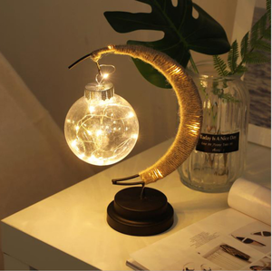 Đèn Mặt Trăng Mê Hoặc Chạy Bằng Pin Đèn Ngủ <span class=keywords><strong>3d</strong></span> Eid Ramadan Hình Lưỡi Liềm Đèn Mặt Trăng Bóng Mây Dây Đồng Để Trang Trí Phòng - Product Image 3