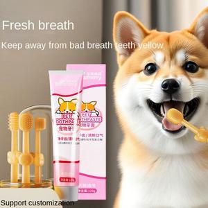 Cepillo de Dientes <span class=keywords><strong>para</strong></span> Mascotas, Juego de Pasta Dental <span class=keywords><strong>para</strong></span> <span class=keywords><strong>Limpieza</strong></span> de la Cavidad Oral <span class=keywords><strong>para</strong></span> <span class=keywords><strong>Perros</strong></span> y Gatos |   Elimina el Mal Aliento |   Proveedor OEM/ODM Disponible - Product Image 2
