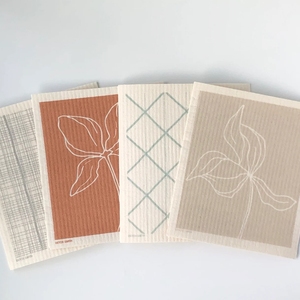 Eco-friendly Custom Printed Reusable Swedish Dishcloth Cellulose Sponge Cloths Dish Cloth Kitchen Cleaning Cloths