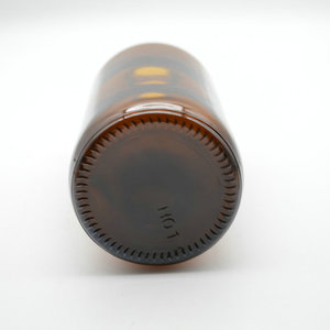 500ml 16oz rõ ràng hổ phách <span class=keywords><strong>Boston</strong></span> chai thủy tinh tròn với nắp kim loại màu đen - Product Image 3