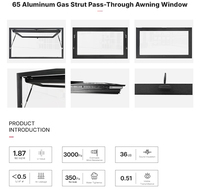 Nouveau système de conception de fenêtre d'auvent en aluminium à cadre mince pour maison anti-cambriolage conception de grande fenêtre arc de fenêtre