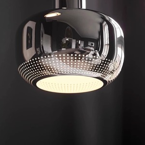 Lámpara Colgante Sifa Redonda Dorada LED con Altura Ajustable para Restaurante, Cafetería, Bar, Dormitorio - Product Image 4