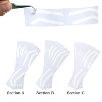 Règle de formage des sourcils pour tatouage, outils de traçage, pochoir autocollant pour aérographe, guide de sourcils, ruban de formage des sourcils pour microblading DIY, autocollant auxiliaire pour sourcils