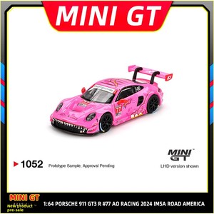 MINIGT 1:64 GT3 R Rosa Dinosauro <span class=keywords><strong>Modello</strong></span> di Auto in Lega Metallica Decorazione # 1052 Età 14+ - Product Image 4