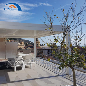 Techo de persiana de aluminio Metal Villa Pérgola Jardín Gazebo al aire libre Tienda Pérgola con persiana sobre cubierta - Product Image 3