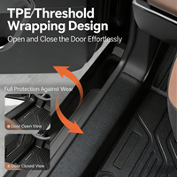 Tapis de sol de voiture thermoformés 3D en TPE découpés au laser, double couche, de luxe, pour Peugeot 206