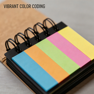 Bloc de Notas Espiral con Cubierta Kraft, Páginas de Colores, Sin Adhesivo - Product Image 2