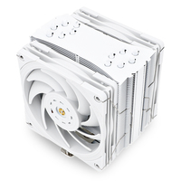 Refroidisseur d'air pour processeur Thermalright TR U120EX REV.4 BLANC avec 6 caloducs pour Intel LGA1700 1200 et AMD AM5 AM4