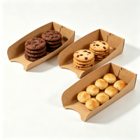Boîte en papier kraft pour hot-dogs en gros, plateau jetable pour saucisses, conteneur alimentaire pliable pour pique-nique, fête, camping, à emporter