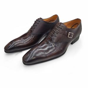 Nuevos Zapatos Oxford Casuales de Cuero Genuino de Lujo, Elegantes y Formales con Grabado Láser Cuadrado, Zapatos para Hombre con Funciones de Masaje Antideslizantes - Product Image 1