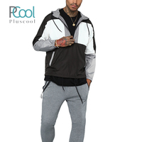 Veste de sport pour hommes, coupe-vent personnalisé à demi fermeture éclair