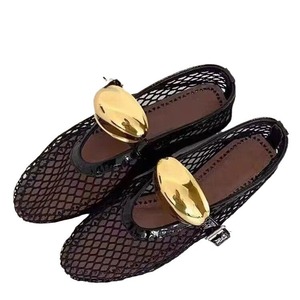 <span class=keywords><strong>Zapatos</strong></span> Planos Casuales <span class=keywords><strong>de</strong></span> Moda para <span class=keywords><strong>Mujer</strong></span>, con Malla Calada, Hebilla <span class=keywords><strong>de</strong></span> Cuero y Diseño Slip-On, Ideales para Verano - Product Image 6