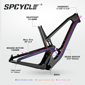 High Quality T1000 <strong>Carbon</strong> All Mountain Bike <strong>Frame</strong> 29er MTB Enduro <strong>Frame</strong> Travel 150mm Full Suspension <strong>Frame</strong> - Product Image 5