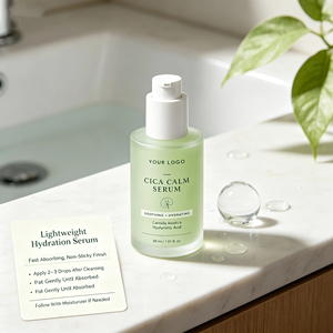 Private Label Cica <b>Serum</b> Centella Asiatica Hydrating <b>Face</b> <b>Serum</b> for Daily Skin Care Routine - Product Image 2