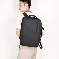 Sac à dos pour ordinateur portable 16 pouces multifonctionnel, imperméable, extensible, grande capacité, bretelles incurvées, léger