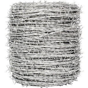 Fil de fer barbelé en <span class=keywords><strong>acier</strong></span> gris de 1320 pieds x 1 pied, enroulé - Product Image 2