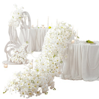 Hete Aanbieding Romantische Dromerige Kunstbloemenarrangement Gesimuleerde Witte Lelie Waterval Bloemenwand Hotelbanket