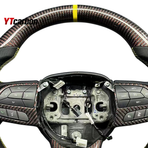 Volant de direction en cuir et fibre de carbone véritable personnalisé style racing YTcarbon pour <span class=keywords><strong>Chrysler</strong></span> <span class=keywords><strong>200</strong></span> SRT 15+ - Pièces automobiles et accessoires - Product Image 3