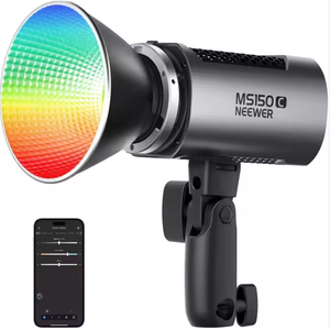 <span class=keywords><strong>Neewer</strong></span> Ms150c 150w Éclairage à monture Bowens, projecteur portable, mini lumière vidéo <span class=keywords><strong>LED</strong></span> RVB, 2700k-6500k, sortie continue COB - Product Image 1