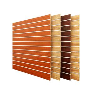 HIKUYA 공장 도매 120x240 멜라민 직면 맞춤형 MDF 슬랫월 패널 그루브 MDF 보드 쇼핑 스토어 - Product Image 6