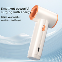 Mini ventilateur portable haute vitesse 20000 tr/min Ventilateur portable à 5 vitesses avec batterie 2000mAh